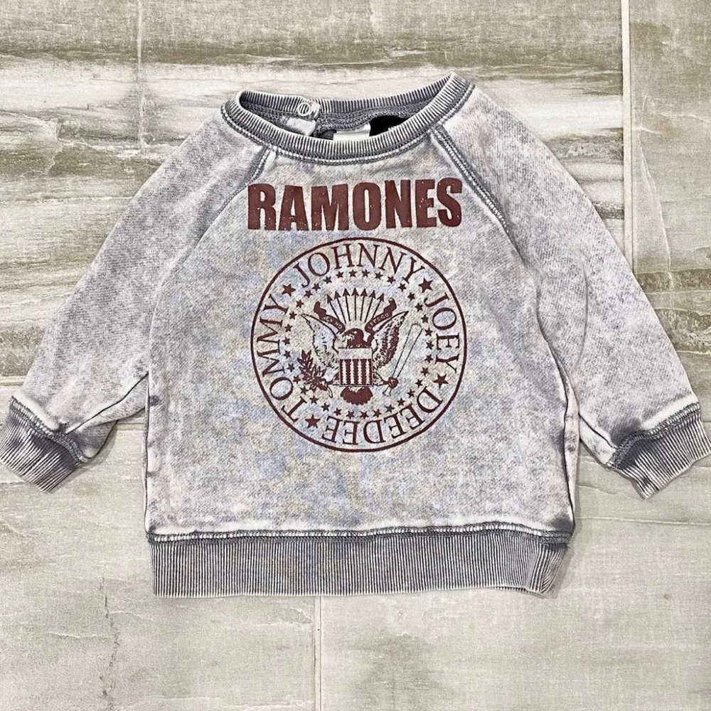 H&M Ramones Sweatshirts 6-9M Gray